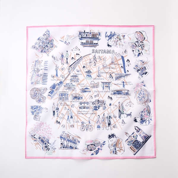 47 Japan Rediscovery ハンカチ 埼玉 ひな人形: ファッション｜AKOMEYA