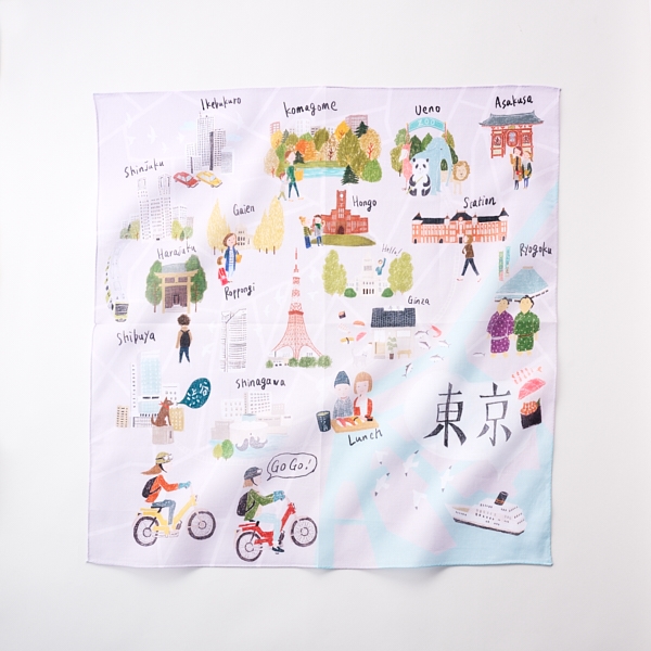 47 Japan Rediscovery ハンカチ 東京都 江戸前寿司: ファッション