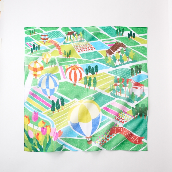 47 Japan Rediscovery ハンカチ 富山 チューリップ