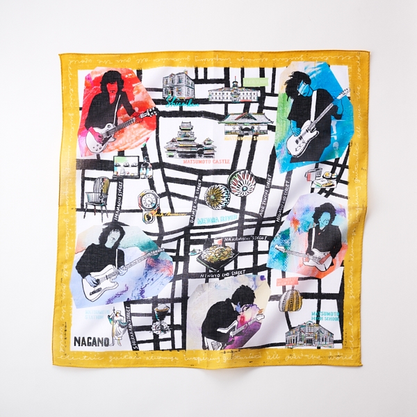 47 Japan Rediscovery ハンカチ 長野 ギター