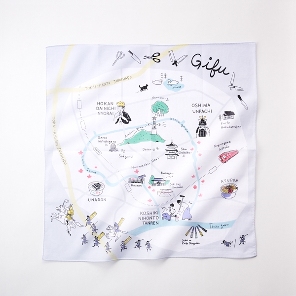 47 Japan Rediscovery ハンカチ 岐阜 刃物