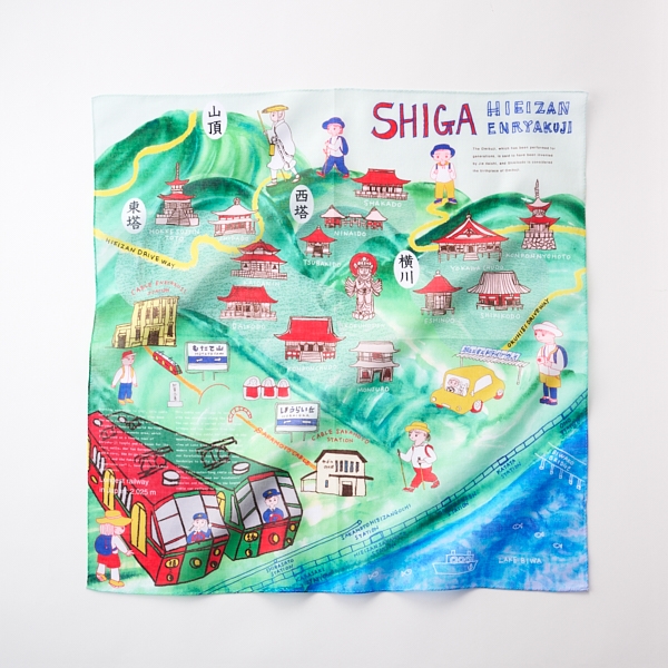 47 Japan Rediscovery ハンカチ 滋賀 ケーブルカー