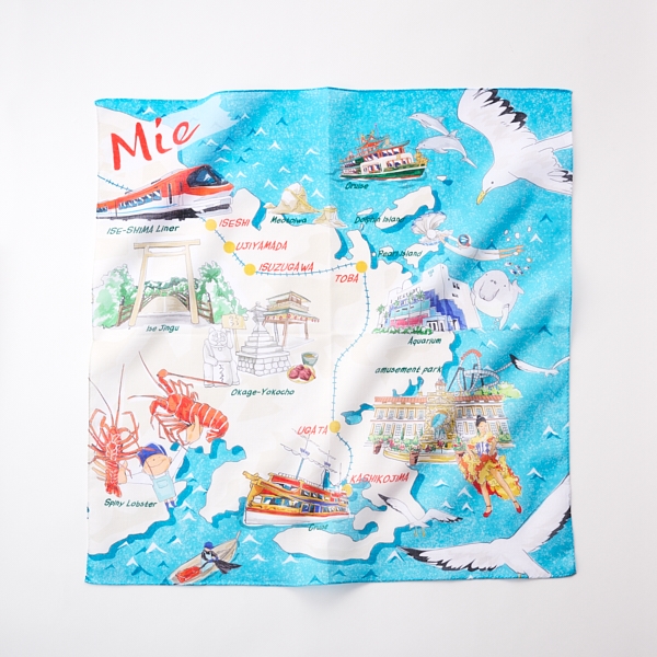 47 Japan Rediscovery ハンカチ 三重 伊勢海老: ファッション｜AKOMEYA