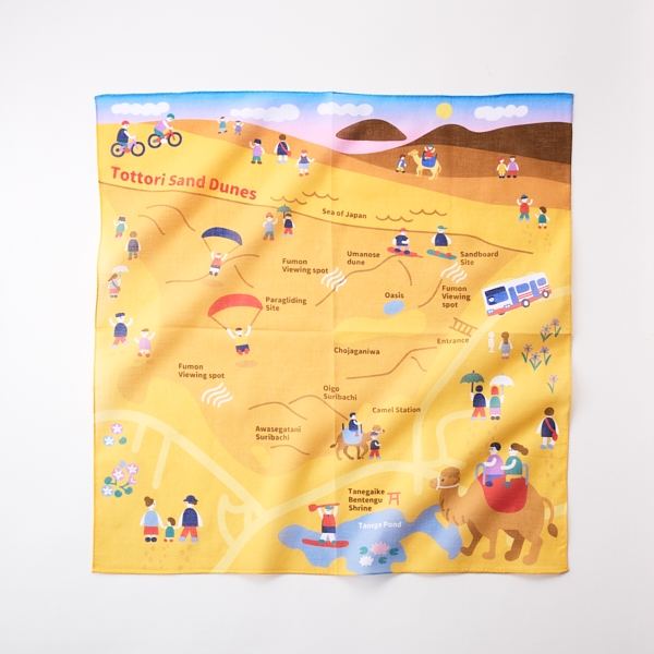 47 Japan Rediscovery ハンカチ 鳥取 鳥取砂丘