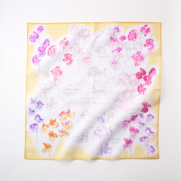 47 Japan Rediscovery ハンカチ 宮崎 スイートピー