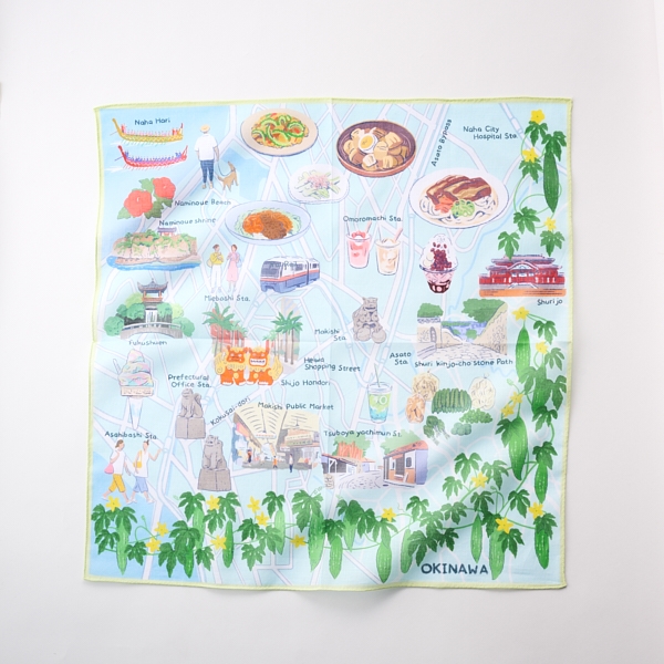 47 Japan Rediscovery ハンカチ 沖縄 ゴーヤ