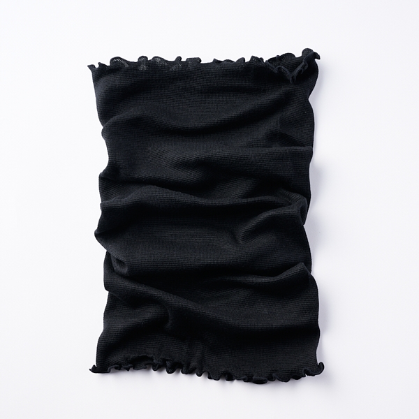 絹屋/ 極暖シルク薄手腹巻 ロング ブラック