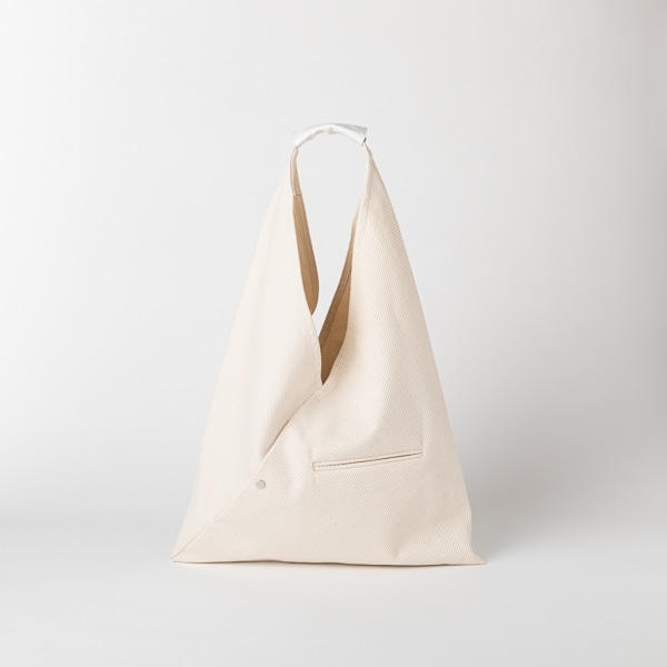 CaBas　N°90　Triangle tote　White