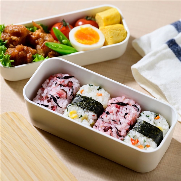 AKOMEYA TOKYO/ 竹蓋の弁当箱 スリム2段型 生成(生成): 食器｜AKOMEYA