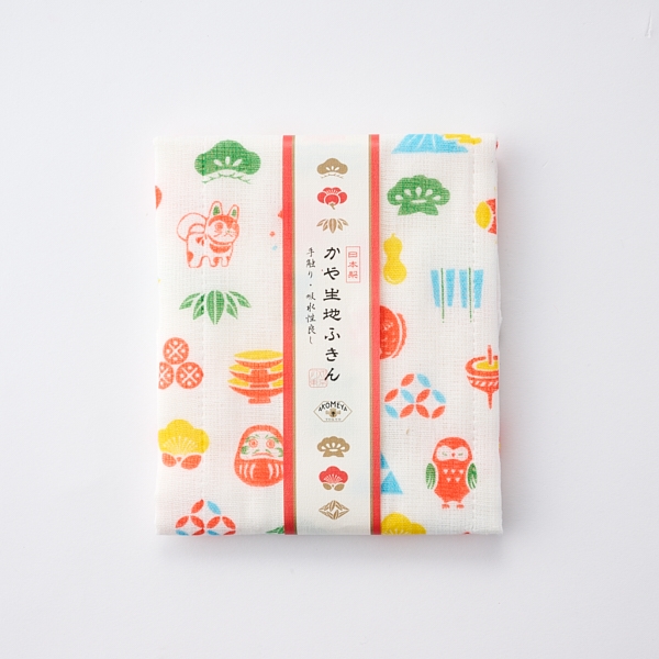 AKOMEYA TOKYO/ かや生地ふきん 吉祥文様