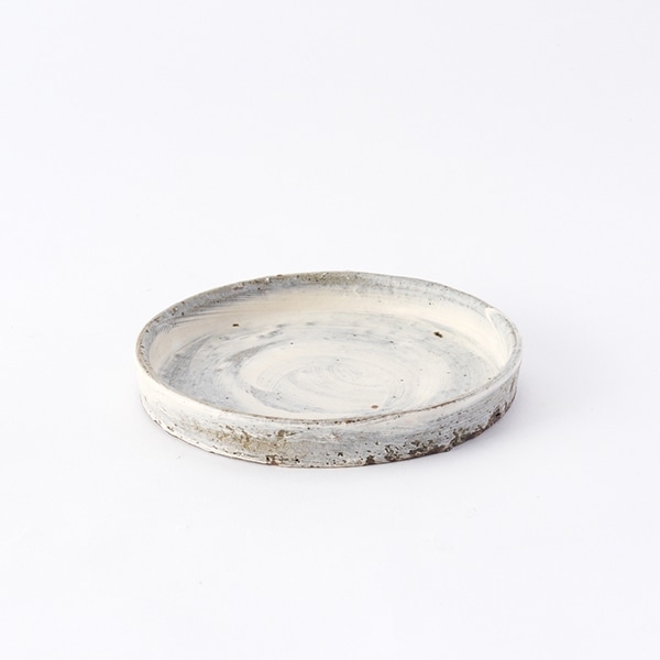 AKOMEYA TOKYO/ 切立プレート　粉引刷毛目　小