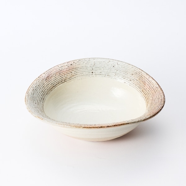 AKOMEYA TOKYO/ たわみ盛鉢　7寸　渕荒横彫