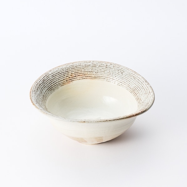 AKOMEYA TOKYO/ たわみ盛鉢 6寸 渕荒横彫