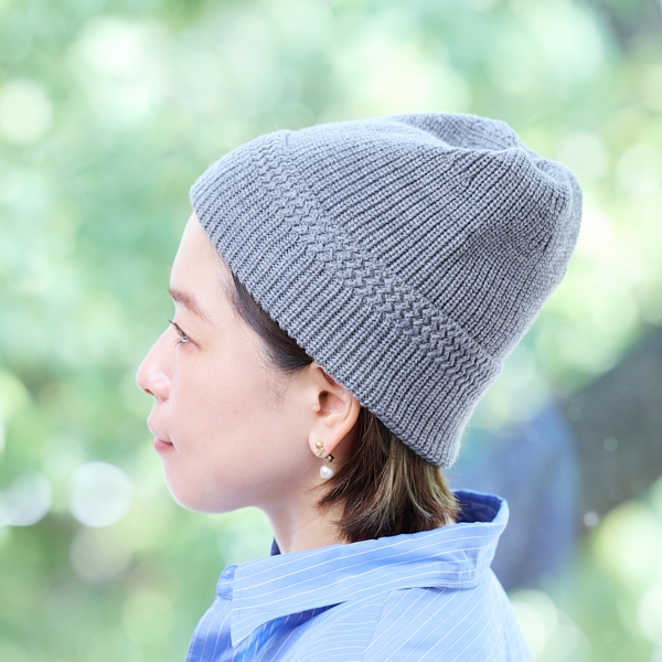 AKOMEYA TOKYO/ 洗える柔らかニット帽 ライトグレー(ライトグレー