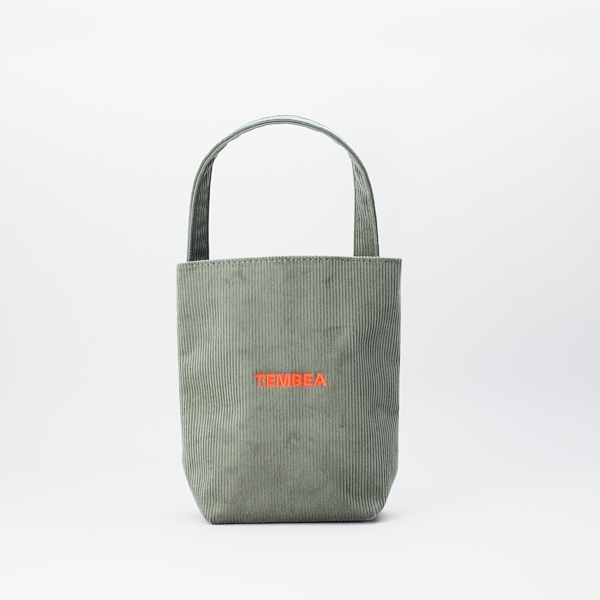 TEMBEA/ BAGUETTE TOTE MINI コーデュロイ ミッドグレー
