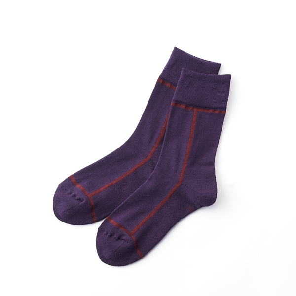 CHICSTOCKS LINE ダークパープル×ボルドー S