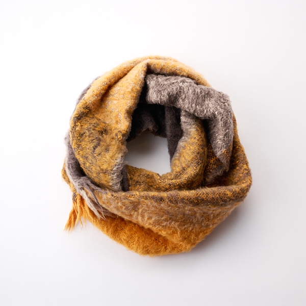 工房織座/ BRUSHED COTTON SNOOD マンダリン