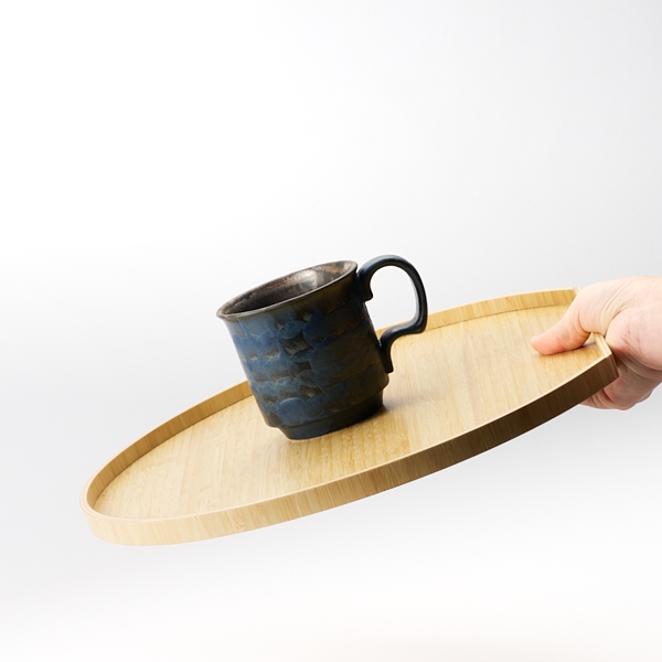 AKOMEYA TOKYO/ 竹のノンスリップ半月盆 ナチュラル 36cm