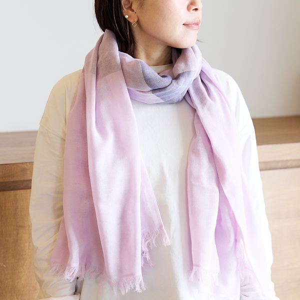 AKOMEYA TOKYO/ 今治軽やかダブルガーゼストール パープル 藤