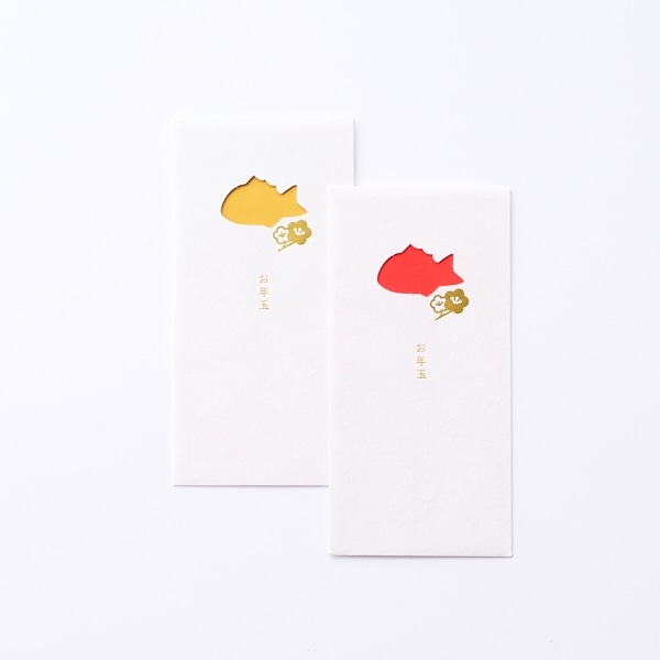 窓のし袋　お年玉　鯛　2枚入