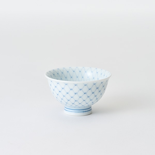 青と白の波模様 お猪口6cm5.5cm 利酒コースター2枚セット | toumei online store