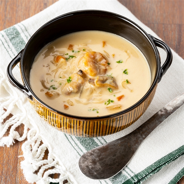 AKOMEYA TOKYO/ 米粉のシチューフレークで作ったクラムチャウダー