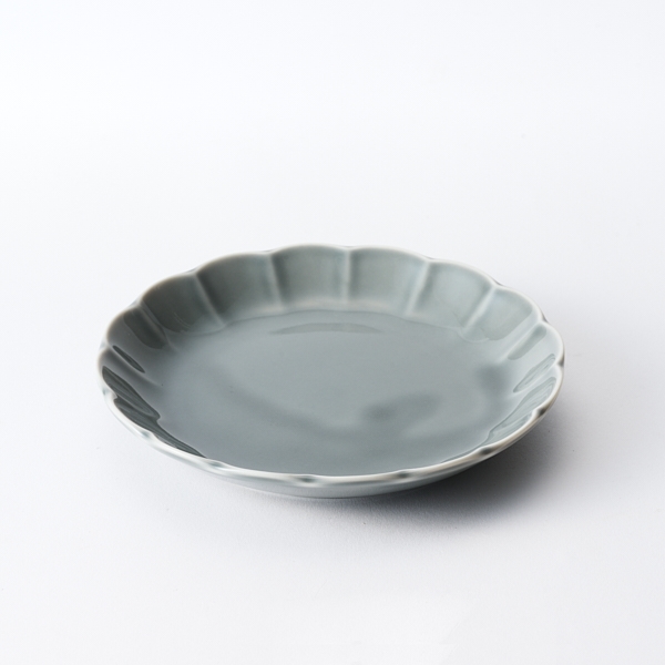 美濃焼き大皿　寸法約48cm スーパー青白磁 7寸皿 強化磁器 約20.7cm 青系 和食器 丸中皿