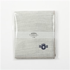 AKOMEYA TOKYO/ かや生地ふきん　備長炭　刺繍