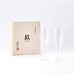 松徳硝子　うすはり　鼓　ビールグラス（ピルスナー）2点セット