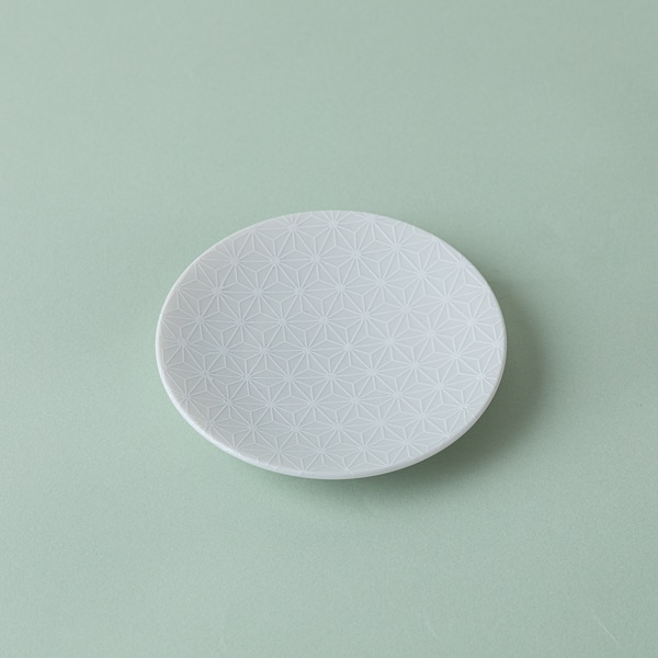 AKOMEYA TOKYO/ 美濃焼晋山窯　和紙染　小皿　麻の葉