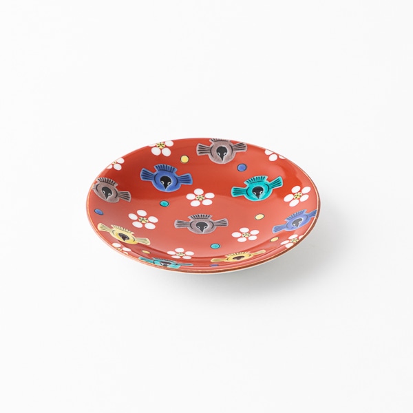 AKOMEYA TOKYO/ 九谷焼　豆皿　福良雀赤