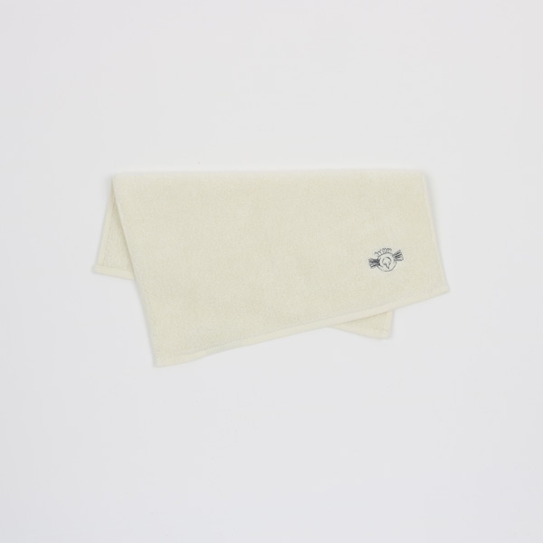 AKOMEYA TOKYO/ ふわふわ極甘刺繍ミニタオル　生成