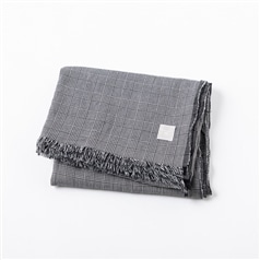 LOCALLY　cotton／silk　stole　glencheck　black