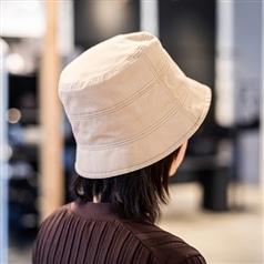 AKOMEYA TOKYO/ コットンリネンバケットハット　ベージュ