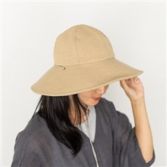 mature ha./ raw silk garden hat sand