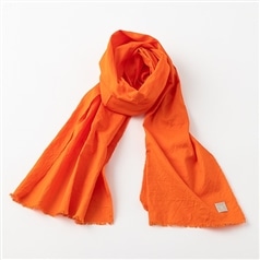 LOCALLY/ COTTON×LINEN MUFFLER orange