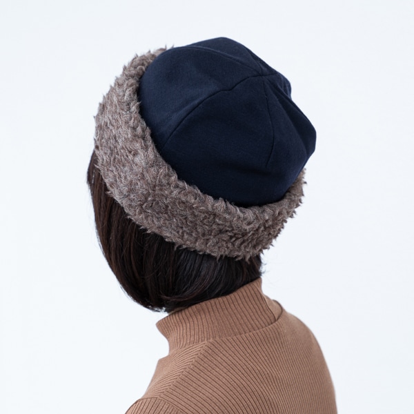mature ha. hood cap navy
