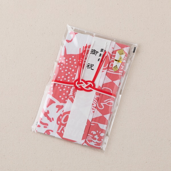 Cat's ISSUE　ご祝儀袋　手ぬぐいハンカチ　花結び