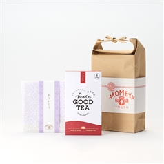 AKOMEYA TOKYO/ 気持ちを伝えるプチギフト　タオル（ありがとう）＆りんご紅茶セット