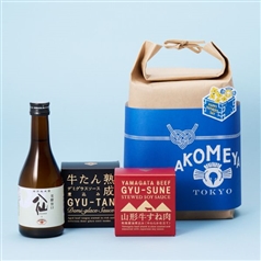 【2026父の日限定ラッピング】AKOMEYA TOKYO/旨口純米酒と牛肉のおつまみセット