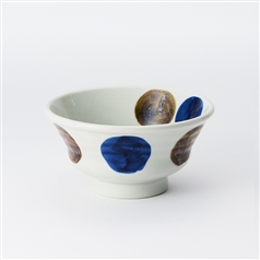 AKOMEYA TOKYO/ 反り小丼 二色水玉　丸幸製陶所