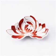 AKOMEYA TOKYO/ 有田おてしょ皿　赤絵菊花型