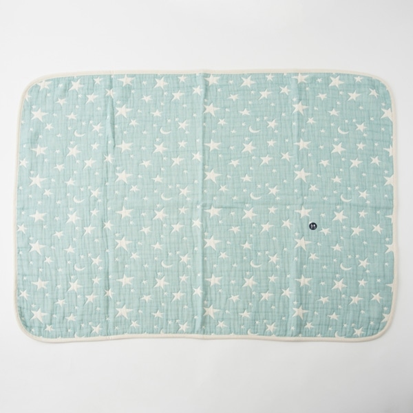 OVLOV ベビー　ガーゼケット6重　スタームーン　ミントグリーン　70ｘ100