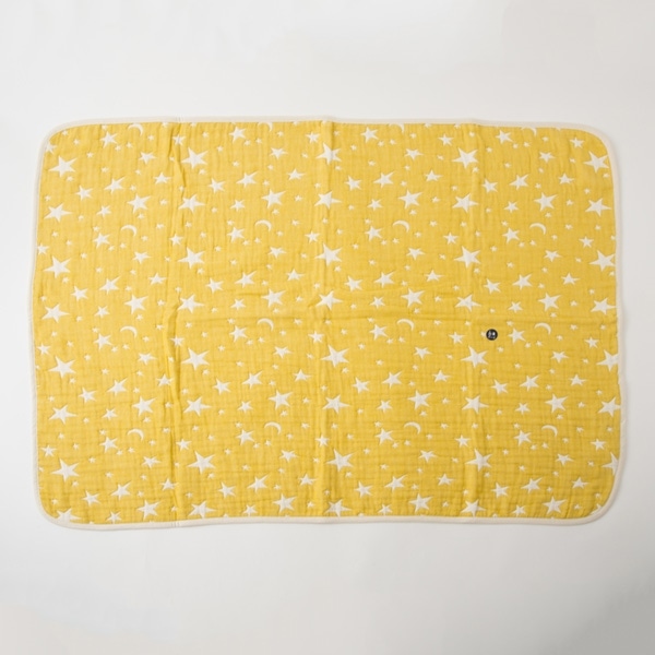 OVLOV ベビー　ガーゼケット6重　スタームーン　イエロー　70ｘ100