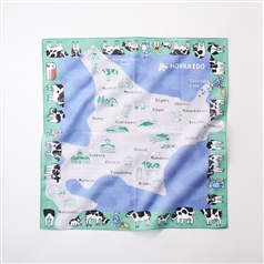 47 Japan Rediscovery ハンカチ 北海道 乳牛