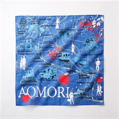 47 Japan Rediscovery ハンカチ 青森 りんご