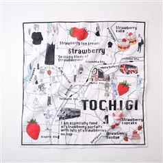 47 Japan Rediscovery ハンカチ 栃木 いちご