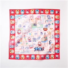 47 Japan Rediscovery ハンカチ 群馬 だるま