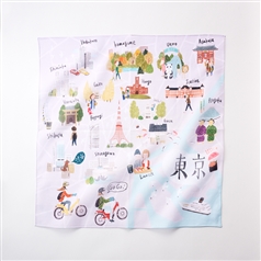 47 Japan Rediscovery  ハンカチ 東京都 江戸前寿司