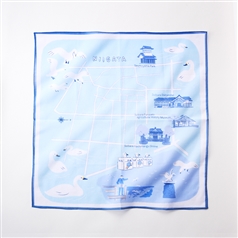 47 Japan Rediscovery ハンカチ 新潟 白鳥